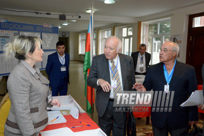 Azerbaijani parliamentary election kicks off. Baku, Azerbaijan, Nov.01, 2015